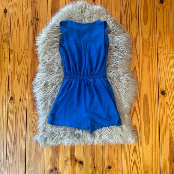 Cobalt Blue Zip-up Romper - Picture 5 of 7